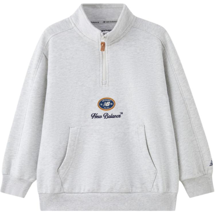 New Balance Kids Sweatshirts Stand Collar Thickened 7ZG1E083-LGR 110
