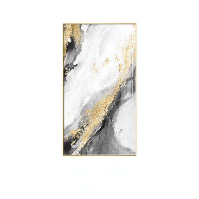 Nowoczesne, luksusowe obrazy do dekoracji wnętrz Hotel skandynawski, salon, plakaty i druki artystyczne Złota folia Abstrakcyjne obrazy na płótnie