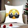 Federe Cuscino con Adesivi Emoji Divertenti Federa Cuscino Carina e Divertente Per Festa di Matrimonio Decorazione per la Casa Comoda Copertura per Cuscino
