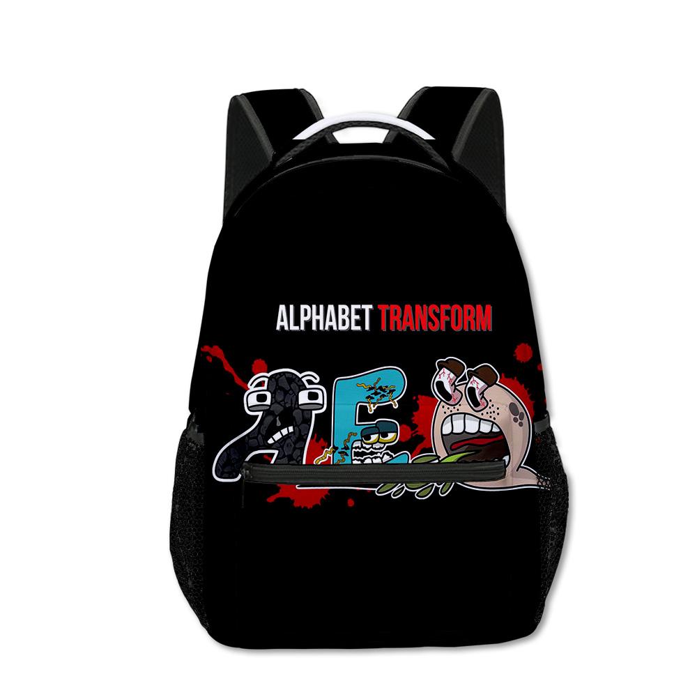Harajuku Kpop Youthful School Bags Unisex Alphabet Lore Travel Bags 3D Print Oxford Waterproof Notebook Shoulder Backpacks