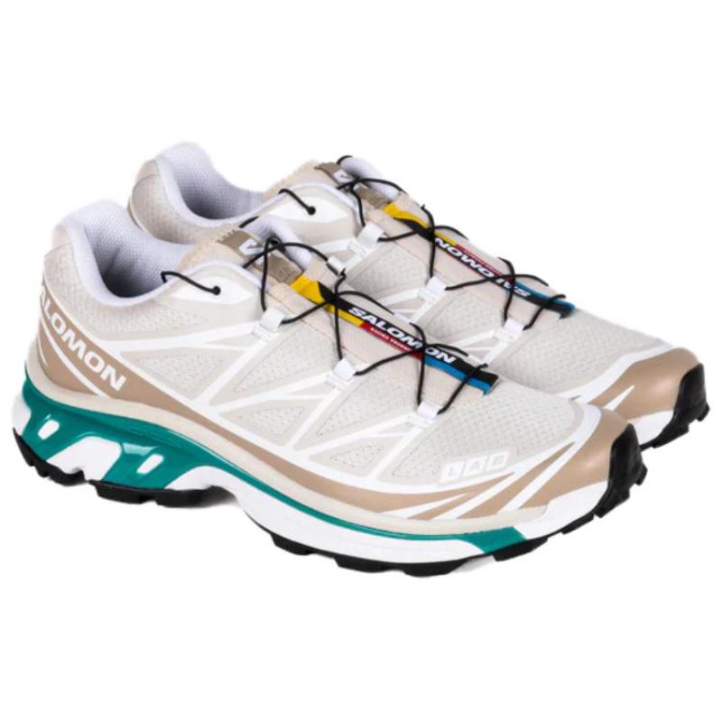 SALOMON XT 6 Cushioning, Abrasion Resistant, Breathable Support Casual Running Shoes Unisex Earth Gray Copper Green Sneakers 478643