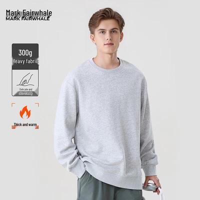 Mark Fairwhale Men's Casual Loose Fit Round Neck Sweatshirt