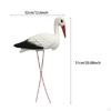 Simulated Bird Crane Miniature with Iron Wire Legs Garden Decoration 12.6x4.3x20inch Lightweight