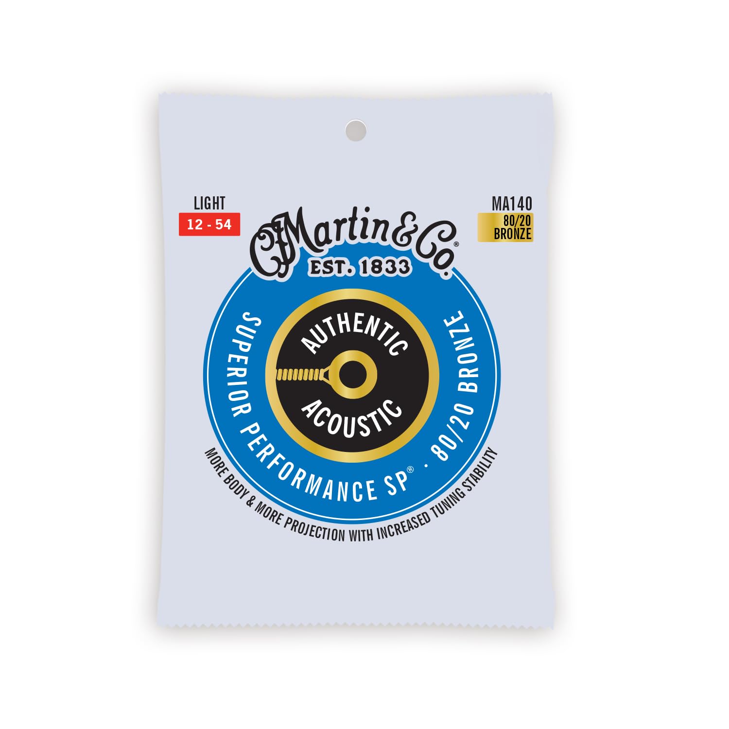 

MARTIN Acoustic Guitar Strings AUTHENTIC ACOUSTIC Superior Performance MA140 Light .012-.054