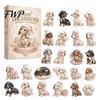Cute Sausage Dog Figurine 2026 Dachshund Advent Calendar, 24 Days Collectible Surprises with 2D Holiday Seasonal Home Accents Festive Puppy