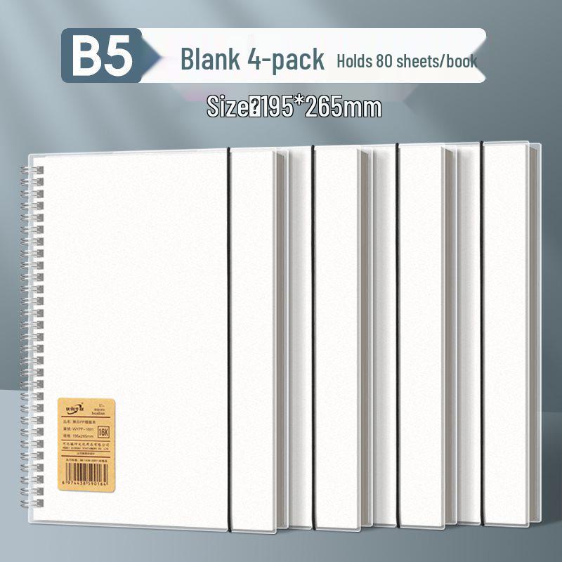 Minimalist Flip Coil Notebook B5/A5 - Thick College/Postgraduate English Record Book
