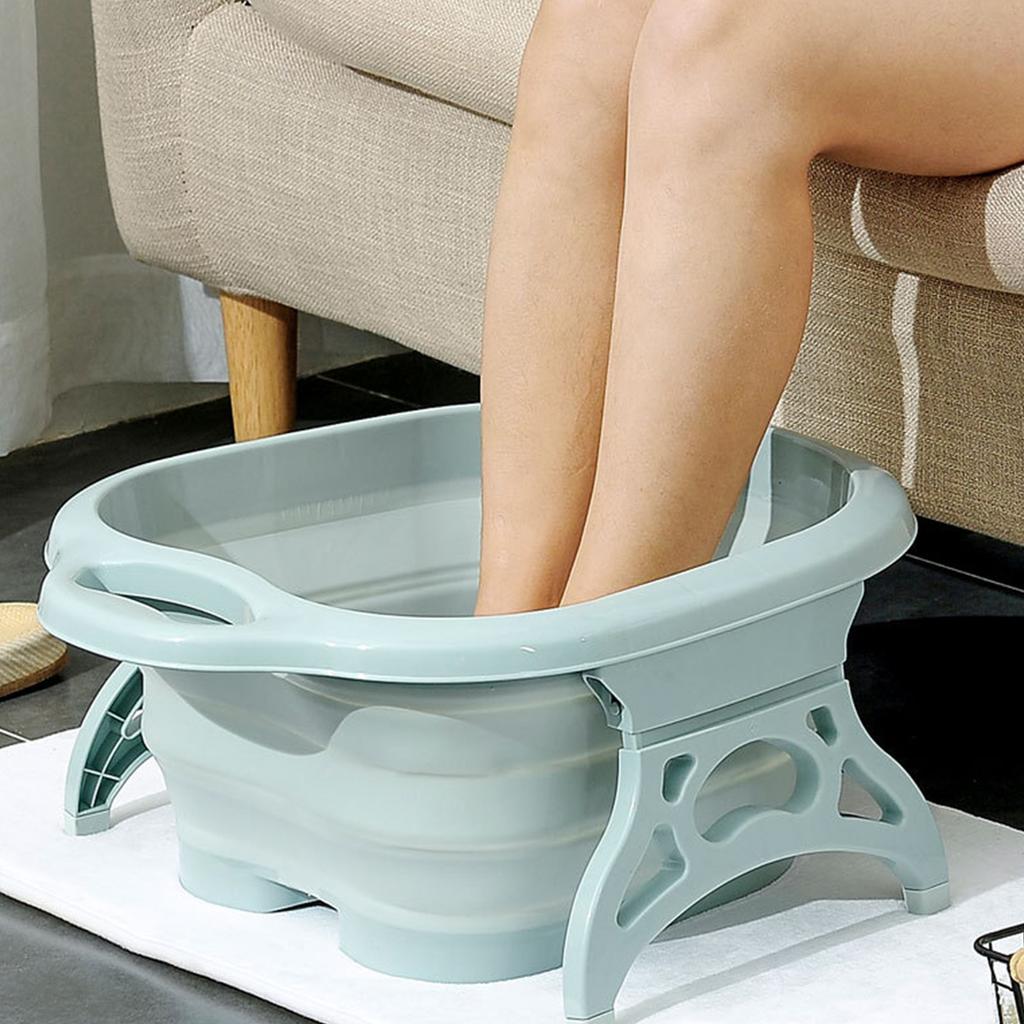 Foot Soaking Bath Basin Foldable Portable Roller Design SPA Massage Bucket for Relieving Feet Pain