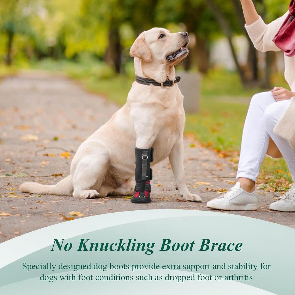 Drops Foot Brace No Knuckling Boot Brace For Dog Corrective Dog Shoes To Safely Lift Toes Hard Anti-Skid Sole Paw Protection