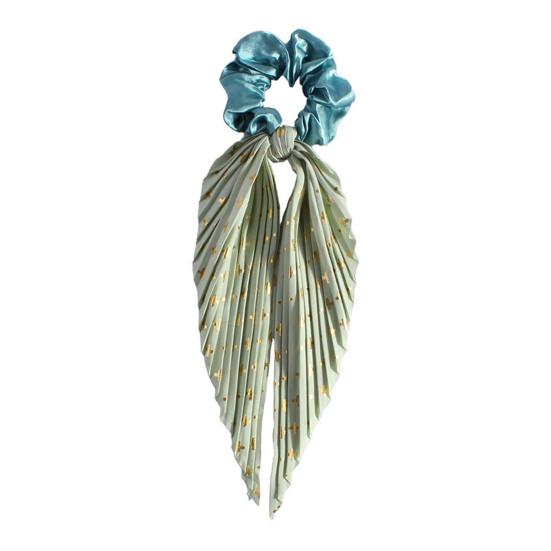 Long Style Hair Rope High Elastic Handmade Pleated Long Bowknot Ribbon Hair Tie Adjustable Hair Accessories