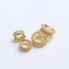 14K Gold Plated Farbecht Zirkonia Schlanke Taille Blume Abstandshalter Perle für DIY Perlenarbeiten.