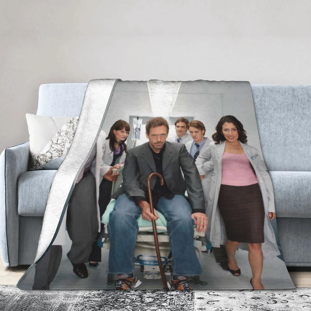 Doctor House Drama Soft Blanket Child Plush Bedding Throws Street Trend Couch Chair Flannel Bedspread Sofa Bed Cover