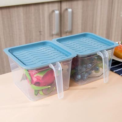 Transparent Sealed Jar Plastic with Lid Fresh-keeping Box with Handle Kitchen Grain Grain Dry Fruit Food Storage Box with Lid