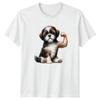 Love Mom Shih Tzu Puppy Animals Graphic Unisexs TShirt Unisexs Tee Dog Top