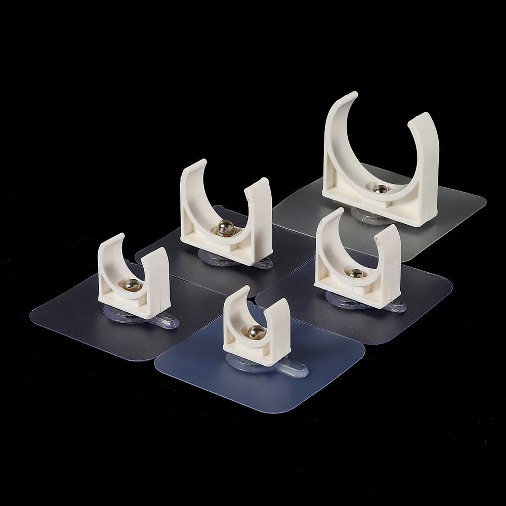 1/5Pcs Aquarium Fish Tank Self-adhesive Pipe Clamp Garden Irrigation Tube Clip Connector