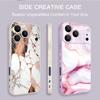 Luxury Sandstone Marble Pattern Case For iPhone 16 Pro Max Magnetic For Magsafe Soft Cover For iPhone 17 15 14 13 Pro Max 17E 16E