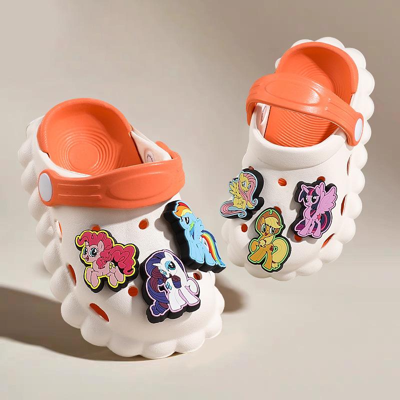 Children, Girls, Girls, Hole Shoes, Cute DIY Removable Shoes with Shoe Flowers Ins Three-dimensional Cute Card