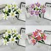Artificial Lily Flower Bouquet For Wedding Decor And Hotel Lobby Arrangements