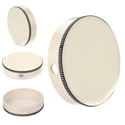 Tool 4/6/8/10 Inch Wooden Hand Drum Wood Frame Safe Percussion Toy Convenient Carry Handheld Kids Drum Birthday Gifts