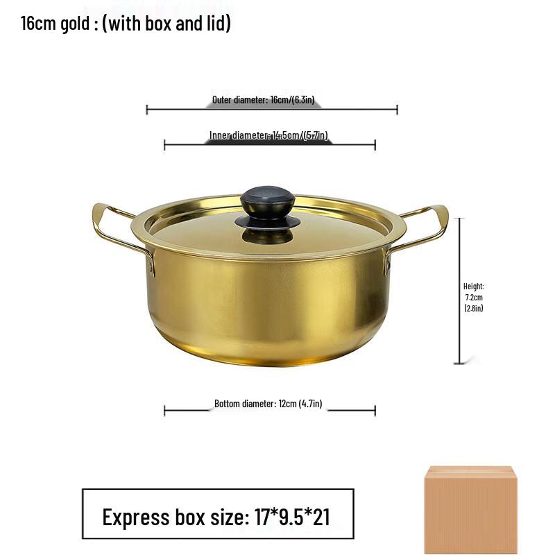 Barder 16cm Golden 304 Stainless Steel Multi-Purpose Pot