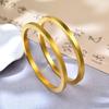 Gold-Plated Matte Circle & Square Bangle - Women's Imitation Gold Bracelet, Wedding Jewelry Accessory