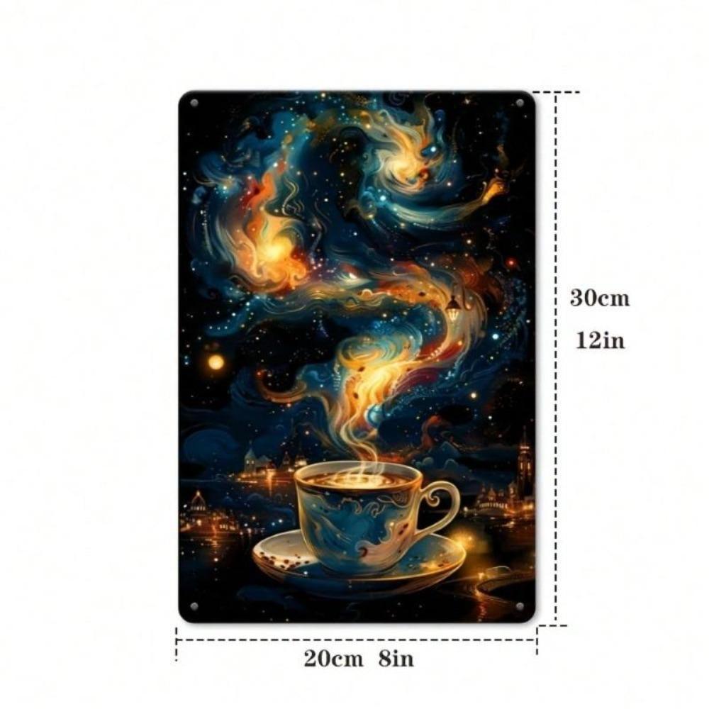 Vintage Tin Metal Sign 8x12 Inch Coffee Art Wall Decor for Cafe Bar Home