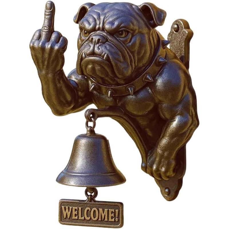

Unique Bulldog Doorbell - Funny & Rustic Design for Dog Lovers Perfect Home & Kitchen Decor (Funny Bully Dog)