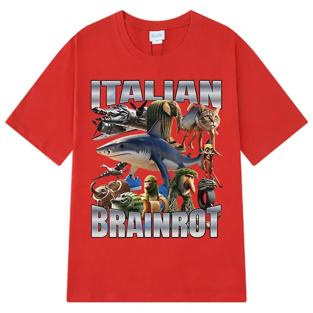 Italiensk Hjärnröta Tralalero Tralala Tung Tung Tung Sahur Bombardiro Krokodil Rolig Meme T-shirt Dam Mode T-shirts