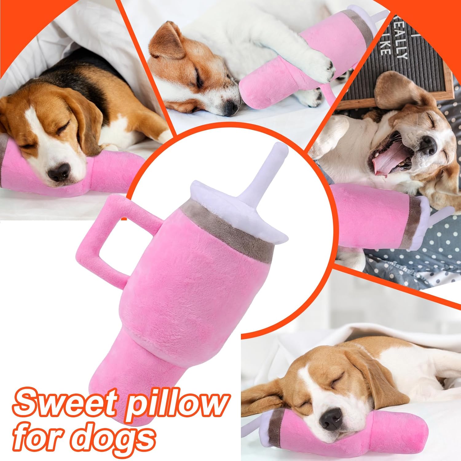 

Plush Chew Resistant Pet Mug Toy, for Teething & Play. 26x13cm, Durable, for Dogs/Cats, Fun & Safe United States