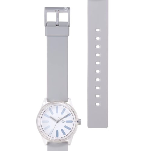 Citizen Cue & Cue Smile Solar Analog Watch, GROOVISIONS GRV3014, Waterproof, Urethane Strap, Gray, RP26J812