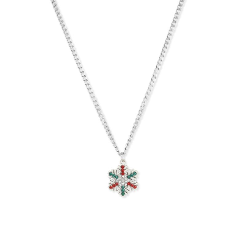 Snowflake Japanese and Korea Style Necklace Titanium Steel Couple's Pendant Christmas