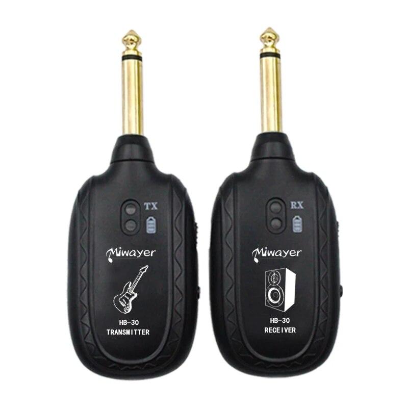Miwayer HB-30 Guitar Wireless Audio System Built in 4 Channels Wireless Guitar Transmitter Receiver for Electric Guitar Bass