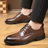 Leather Shoes Men's Autumn New Soft-soled Men's Casual Shoes  Dress Single Shoes Groom Wedding Shoes