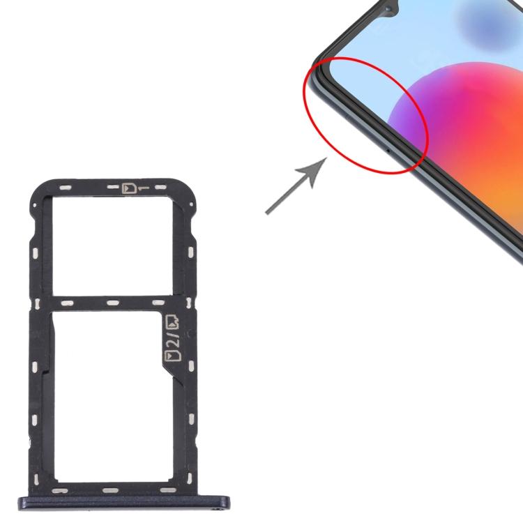 Für ZTE Blade A52 SIM-Kartenfach + SIM-Kartenfach/Micro-SD-Kartenfach