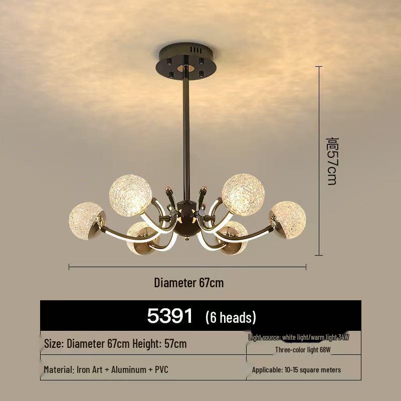 Modern Minimalist Nordic Chandelier: Elegant Mushroom Lighting for Living Rooms, Dining Tables, and Bars