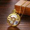 Pocket Watch Dragonfly Antique Analog with Pocket Watch Pendant Watch Waterproof Necklace Chain Gold Birthday Anniversary Christmas Valentine White