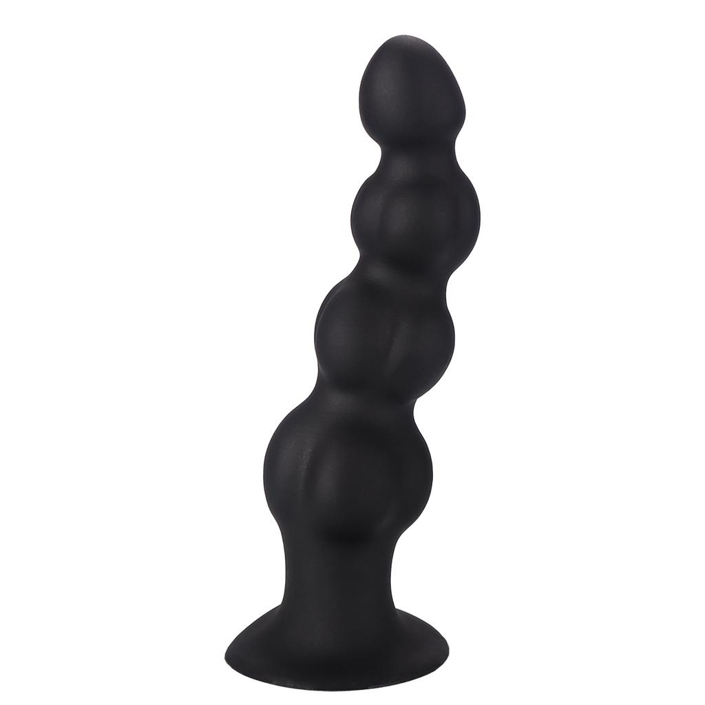 Liquid Silicone Anal Beads for Men & Women - Flexible Textured Butt Plug, Stretching Trainer Kit, Adult Sex Toys