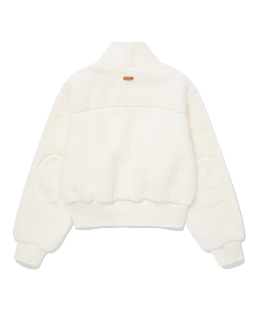 Covernat Woman Sherpa Zip-Up Jacket Ivory