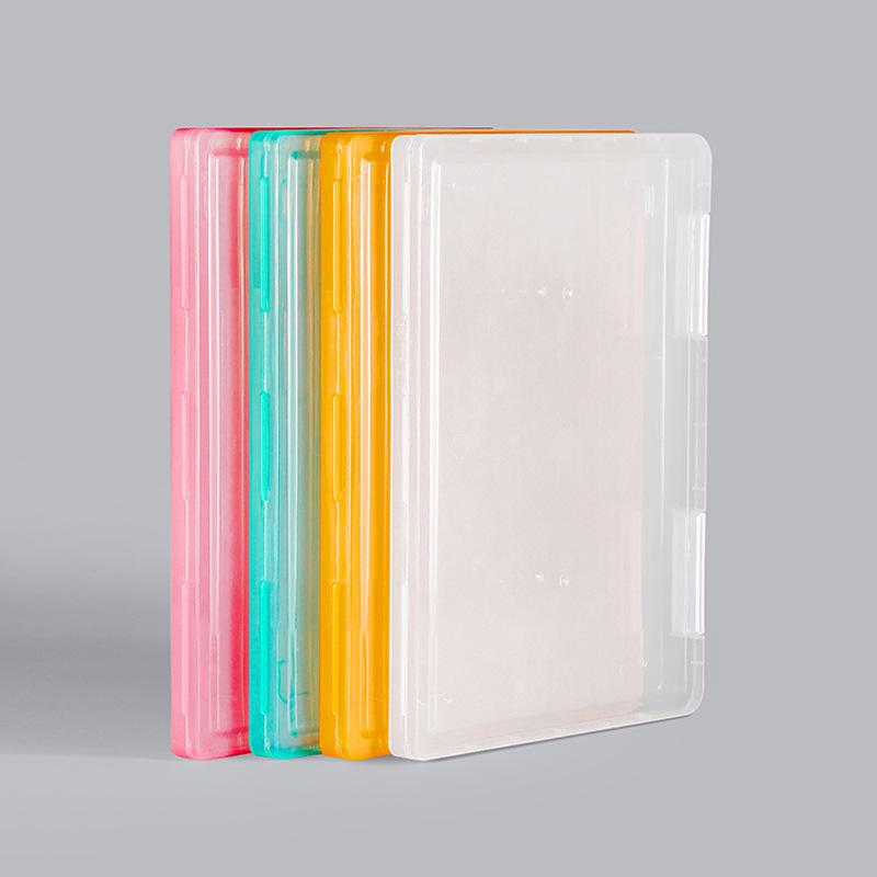 Transparent Plastic File Box for A4 & A5 Paper, Receipt Organizer for Office & School Supplies