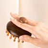 Sandalwood Round Disc Scalp Massage Comb for Hair Nourishment and Follicle Care