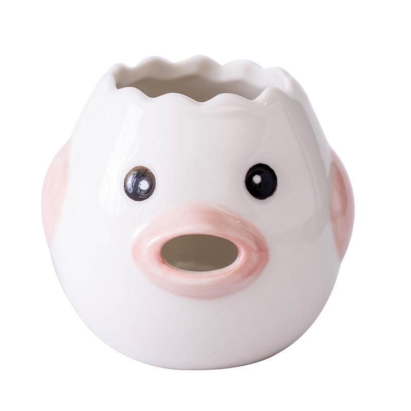 

Мультяшный милый цыпленок Керамический разделитель яиц Белок Разделители яичного желтка Креативные фильтры для яичной жидкости Инструменты для выпечки Подставки для яиц Кухонные принадлежности розовый