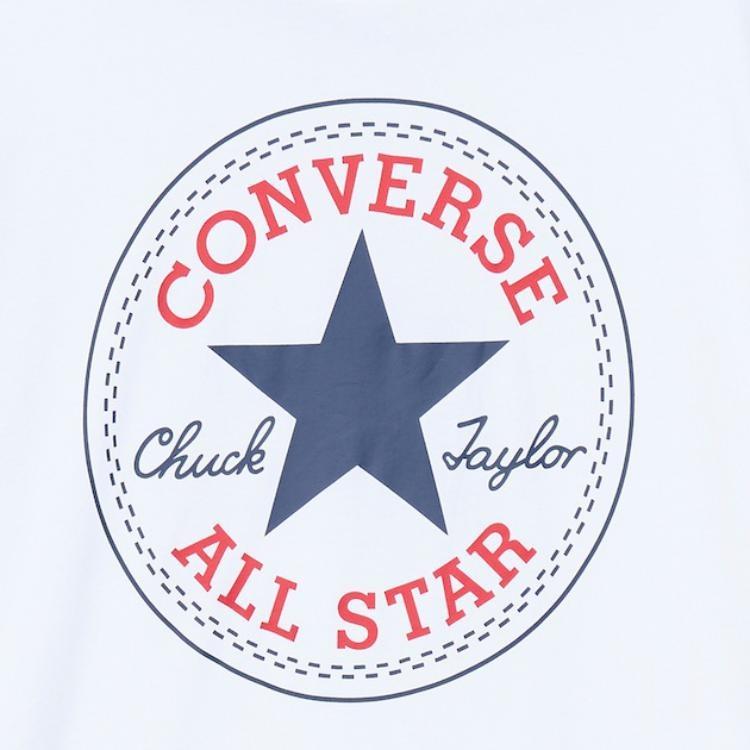 Men's Converse All Star Classic Round Neck Short Sleeve White 10007887-102