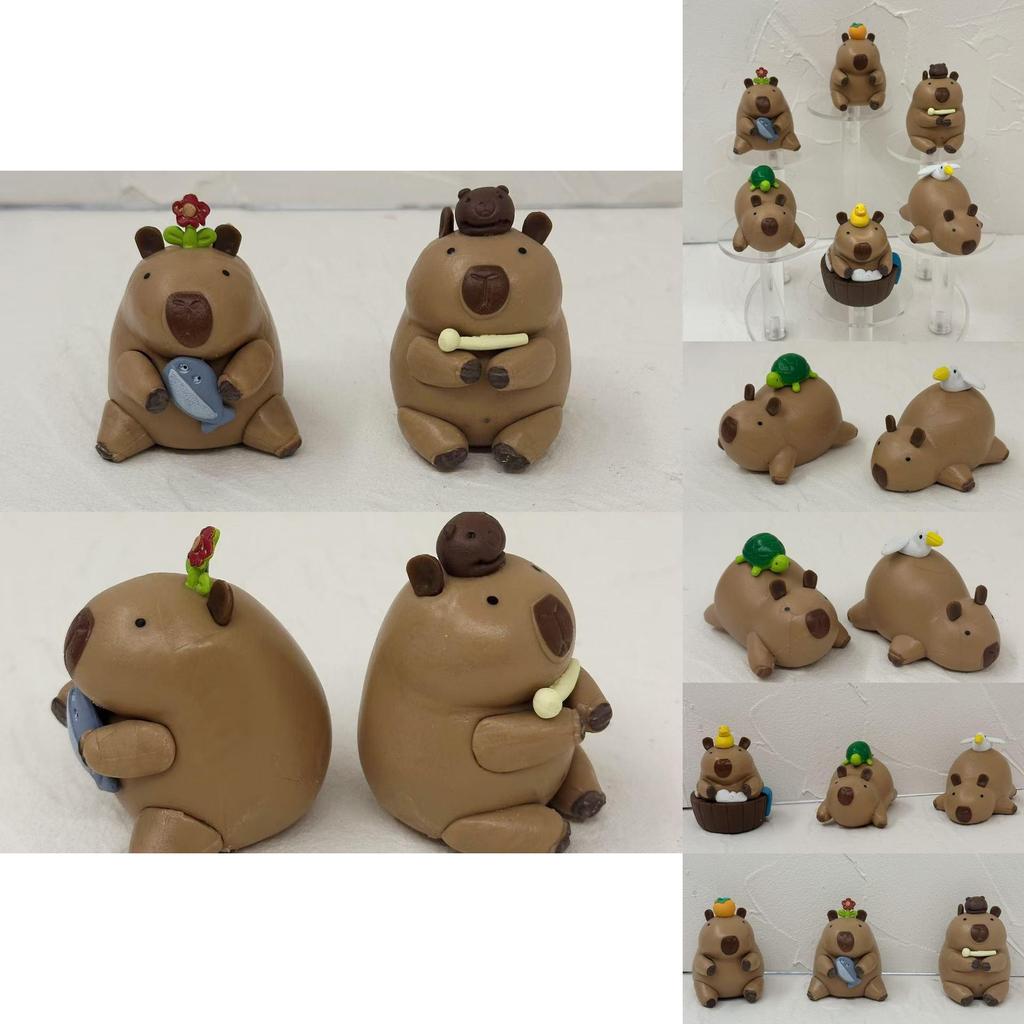 Handcrafted Capybara Figurine Pvc Collectible Desk For Animal Enthusiasts