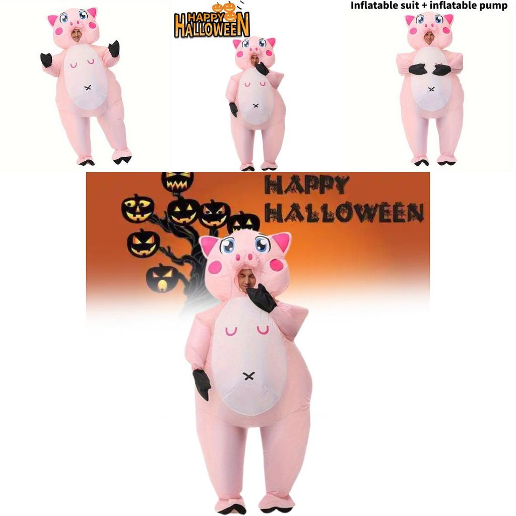 Inflatable Pig Costume For Holidays And Stage Acts Crafted From Fabric For Kids And Adults