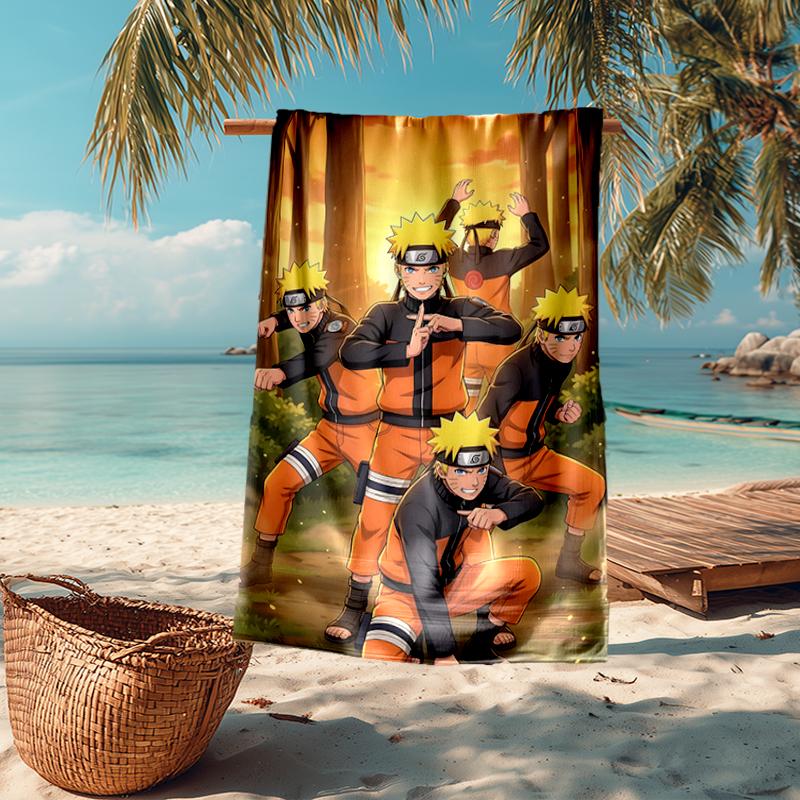 Ultra-Soft Beach Towel with Naruto Theme,Ideal for Pool - Camping, Diving - Perfect Travel Essential, Vibrant Beach Towel.