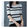 Navava Casual Striped Thin 5 Length Knit Nk2028