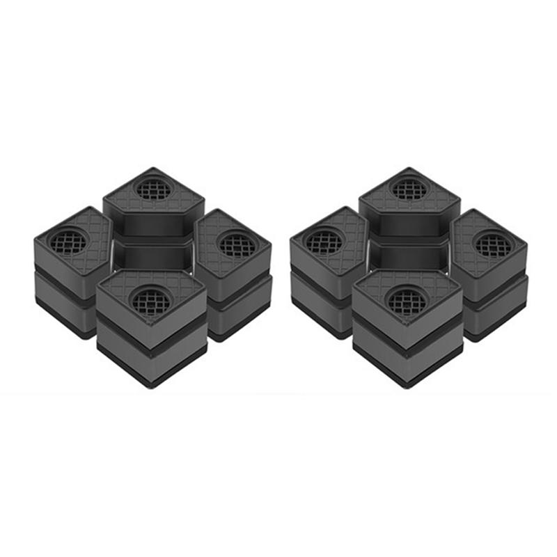 

A65T-8Pcs Washing Machine Height Increase Pads Anti Pads Silent Skid Raiser Mat Refrigerator Dryer Support Stand 8CM