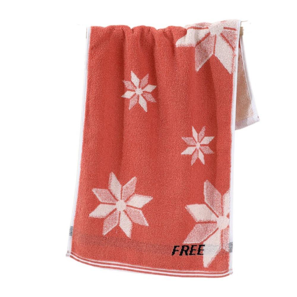 

Подарочное полотенце 35x70 см, хлопковое банное полотенце со снежинками, утолщенное полотенце для рук с рисунком, простое впитывающее воду полотенце для душа, детское красный