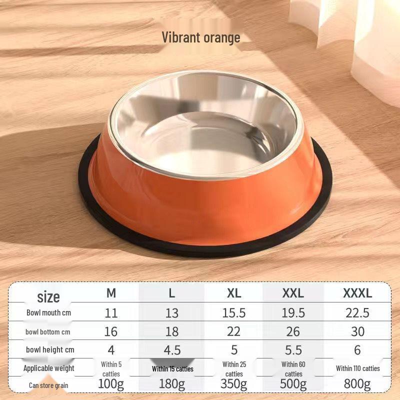 Anti-Spill Stainless Steel Pet Bowl for Dogs & Cats - Available in Small & Large Sizes