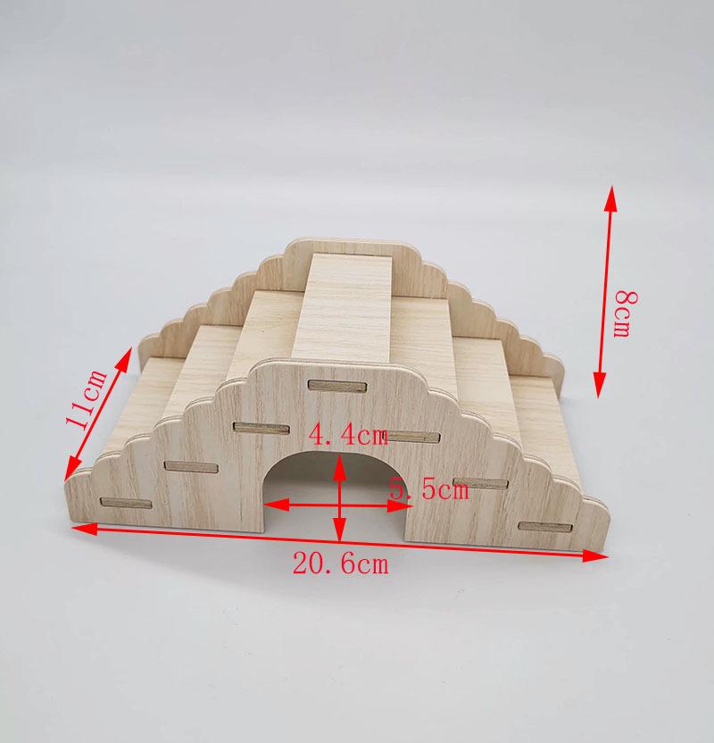 Hamster Solid Wood Villa: Nest, Hideaway, Toy & Ornament for Small Pets