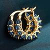 Exquisite Zircon Inlaid Circle Hoop Earrings for Women, Engagement Banquet Daily Wear Fashion Jewelry, Sparkly Gift for Her